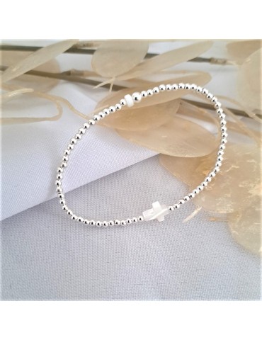 bracelet perles argent  925