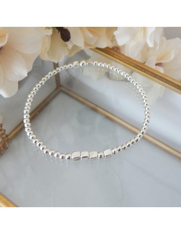 Bracelet élastique perles &...