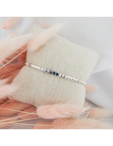 Bracelet perles argent &...