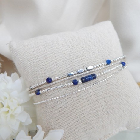 Bracelet multirangs cordon argent 925