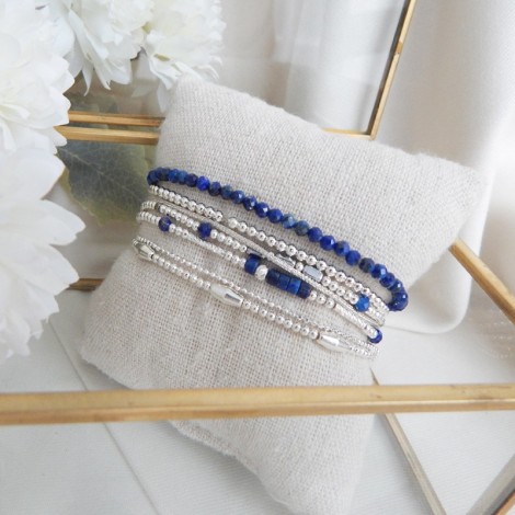 Bracelet multirangs cordon argent 925