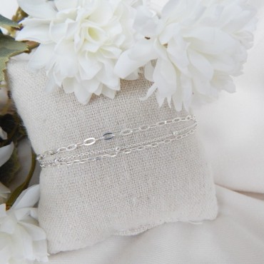 Bracelet argent 3 chaines